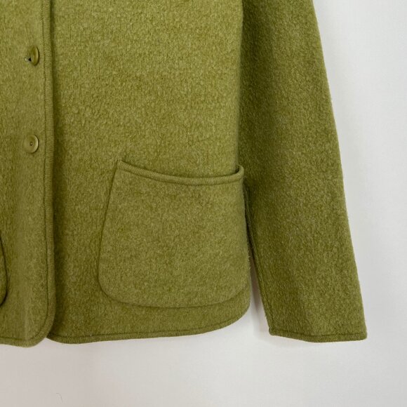 Eileen Fisher Lambswool Cotton Cardigan Sweater Knit Light Coat Jacket Oversized - Picture 8 of 10